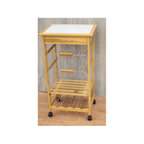 Carrello cucina in legno