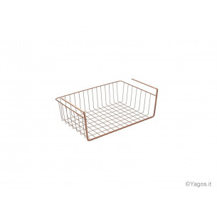Cestello-sottoripiano-multiuso-Metaltex-Kanguro-40-Copper-rame