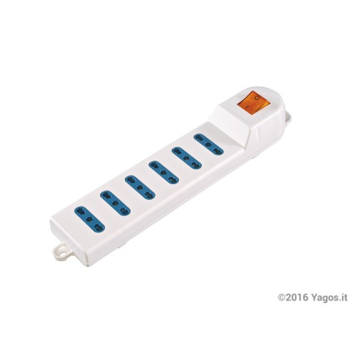 Presa-multipla-6-prese-bivalenti-interruttore-10-16A-Poly-Pool