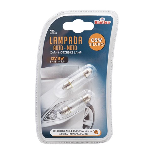 Lampada siluro C5W 12 V 5 W 2 pz