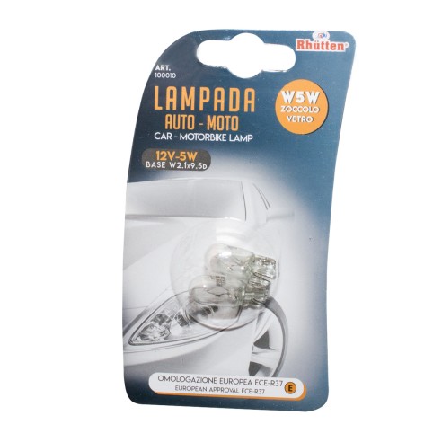 Lampade alogene T10 W5W 12 V 5 W 2 pz