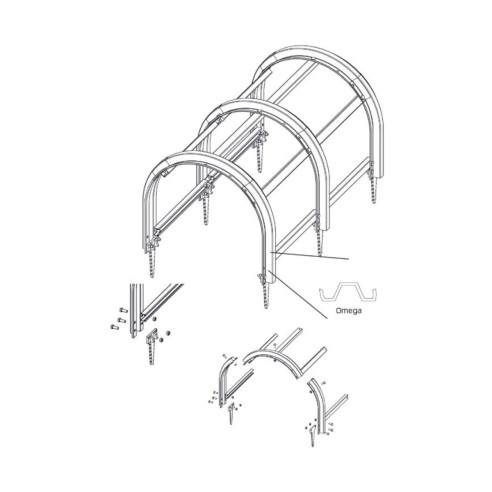 Struttura per serra per orto professionale modulare Verdemax L300xP300xH200cm