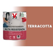 Vernice per pavimento in cemento Alta Resistenza V33 terracotta