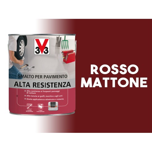 Vernice per pavimento in cemento Alta Resistenza V33 rosso mattone