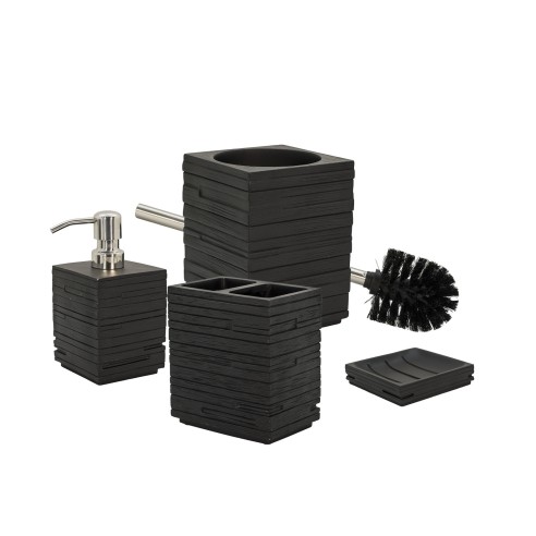 accessori bagno linea Quadrotto nero di Gedy