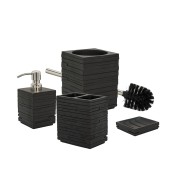 accessori bagno linea Quadrotto nero di Gedy