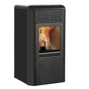 Stufa a pellet Point2 ventilata grigio scuro 8,2 kW