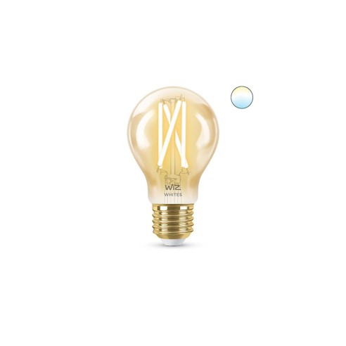Lampadina WiZ Signify LED goccia filamento ambra A60 E27 WiFi intelligente