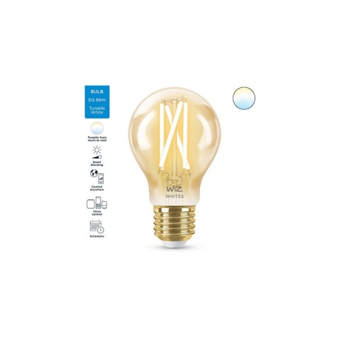 Lampadina WiZ Signify LED goccia filamento ambra A60 E27 WiFi intelligente specifiche
