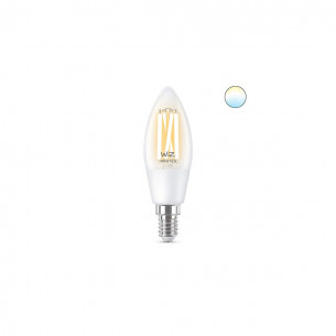 Lampadina-LED-oliva-filamento-trasparente-C35-E14-WiFi