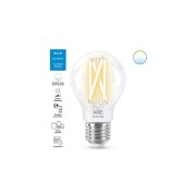 Lampadina-LED-a-goccia-filamento-trasparente-A60-E27-WiFi-specifiche