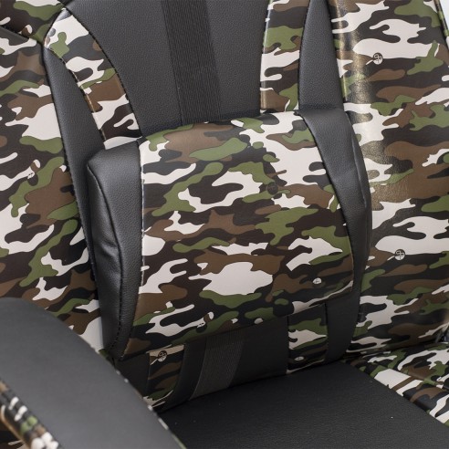 Sedia-ufficio-ergonomica-modello-Gaming-mimetica-cuscino