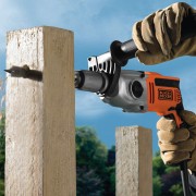 Trapano a percussione a 2 velocità meccaniche 910W Black Decker KR911K doppia impugnatura