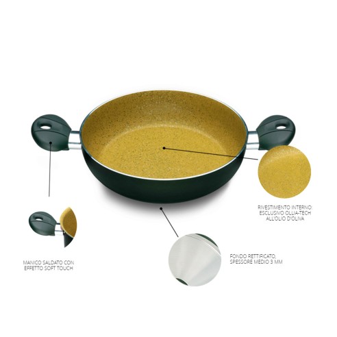 Tegame-due-maniglie-Bio-Cook-Oil-antiaderente