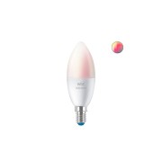 Lampadina LED RGB E14 Candela luce colorata e bianca dimmerabile WiFi WiZ Signify