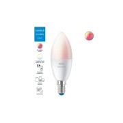 Lampadina LED RGB E14 Candela luce colorata e bianca dimmerabile WiFi WiZ Signify