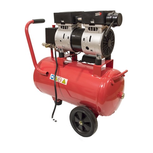 Compressore aria elettrico silenziato a secco 24 L 750W 8 Bar Virium OF750-24L ruote