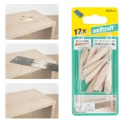 Tappi legno per mobili 9,3mm coprifori giunzioni nascoste Wolfcraft 2928000 busta 12pz