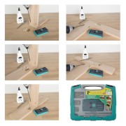 Set per giunzioni nascoste con dima e valigetta accessori 4642000 Wolfcraft utilizzo