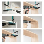 Set per giunzioni nascoste con dima e valigetta accessori 4642000 Wolfcraft montaggio