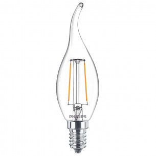 Lampadina LED candela filamento BA35 E14 25W Philips