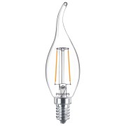 Lampadina LED candela filamento BA35 E14 25W Philips