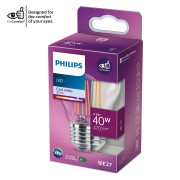 Lampadina LED filamento a sfera E27 P45 40 W Philips 4000 K luce naturale