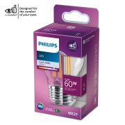 Lampadina LED filamento a sfera E27 P45 60 W Philips 4000 K luce naturale