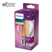 Lampadina LED filamento a goccia E27 A67 150 W Philips 2700 K luce calda