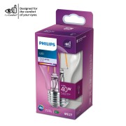 Lampadina LED a goccia E27 con filamento A60 40 W Philips 4000 K luce naturale