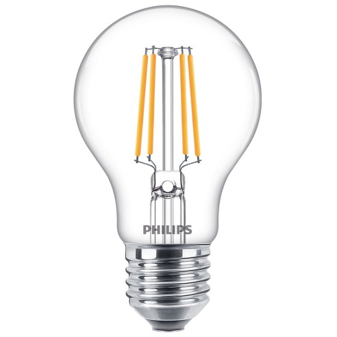 Lampadina LED a goccia E27 con filamento A60 60 W Philips