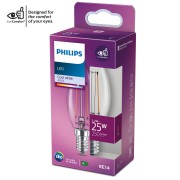 Lampadina LED oliva E14 a filamento B35 25 W Philips 4000 K luce naturale
