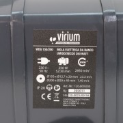 Mola elettrica da banco ad acqua secco 250W Virium dati tecnici