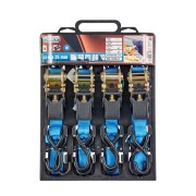 Cinghie di ancoraggio con tenditore e gancio a uncino 4 x 500 kg Connex DY270643