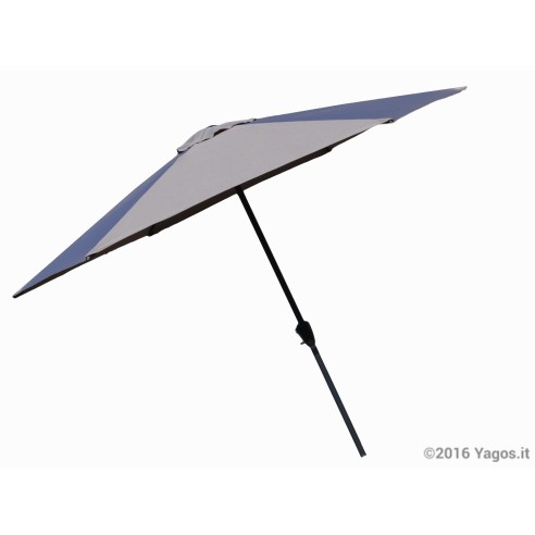 Ombrellone da giardino palo centrale con manovella diam. 3m grigio