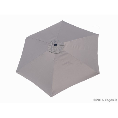 Ombrellone da giardino palo centrale con manovella diam. 3m grigio