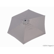 Ombrellone da giardino palo centrale con manovella diam. 3m grigio
