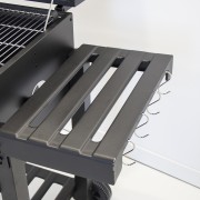 Barbecue-carbone-carbonella-FirePlus-Trolley-ripiano