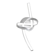 Applique LED integrato Kiley silver in alluminio