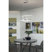 Lampadario a sospensione LED integrato Kiley argento