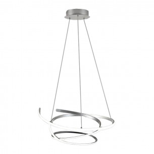 Lampadario a sospensione LED integrato Kiley argento 2