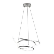 Lampadario a sospensione LED integrato Kiley argento