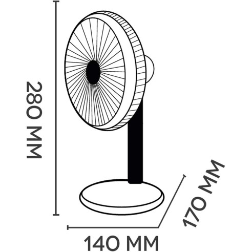 Argo Orfeo ventilatore portatile ricaricabile bianco