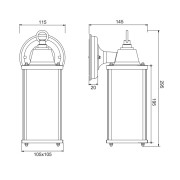 Lampada esterna da parete Olona 1xE27