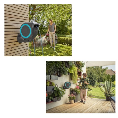 Avvolgitubo a parete RollUp S automatico 15 metri 18600-20 resistente ai raggi UV e al gelo