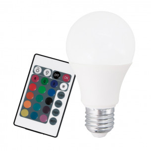Lampadina Smart RGB E27 9W dimmerabile con telecomando Eglo
