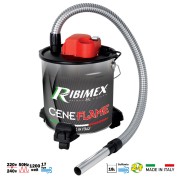 Aspiracenere elettrico 1200W Ribimex Ceneflame PRCEN007 funzione soffiante