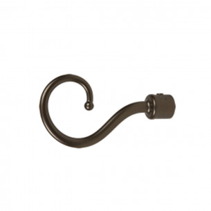 Terminali per bastone tende in metallo 2pz D. 20mm Ricciolo 2