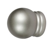 Terminali bastone tenda 2pz pomolo Boccia nichel Errebi