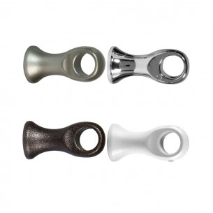 Supporto da 50mm per bastone tenda D. 13mm alluminio Errebi